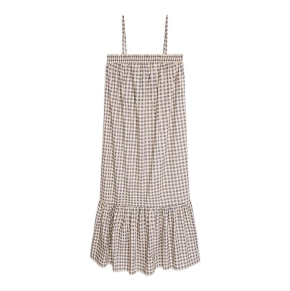 NWT! WeWoreWhat, Smocked Midi, Gingham, Whispering White, Size XL - Picture 5 of 11
